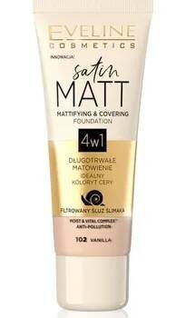 Make-up Eveline Cosmetics Satin Matt matující make-up se šnečím extraktem odstín 102 Vanilla 30 ml