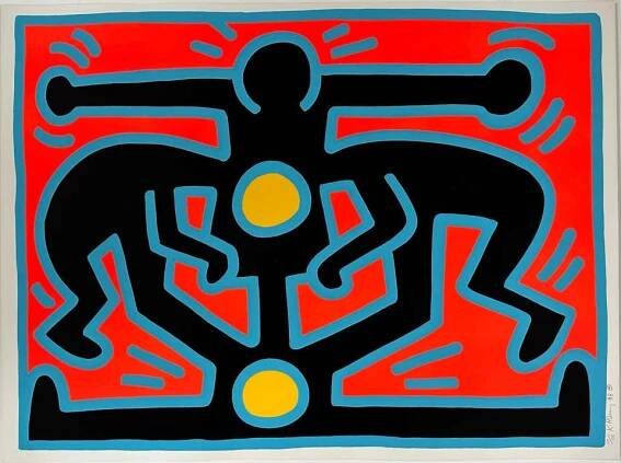 Keith Haring - Growing (Plate 3), from the Growing Portfolio