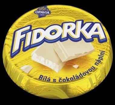 Varianta obalu fidorky s bílou čokoládou
