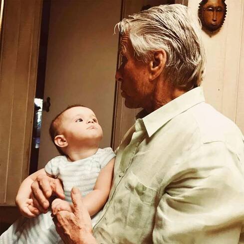 Michael Douglas Sweetly Pouts Alongside His Granddaughter in Cute Photo: 'Lua Loves Her Buba'