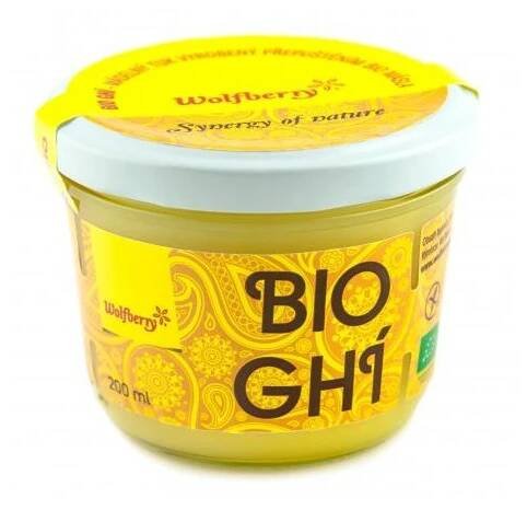 Ghí - přepuštěné máslo BIO 200 ml Wolfberry