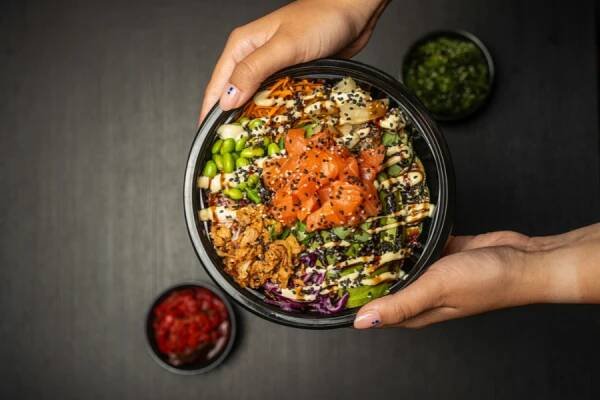 Pokebowl losos