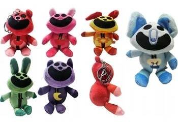 PŘÍVĚSEK NA KLÍČE PLYŠÁK SMILING CRITTERS CATNAP 15CM E2495 emaj