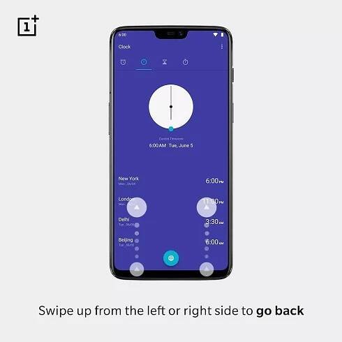 gesto tlacitko zpet oneplus 6 oxygen os