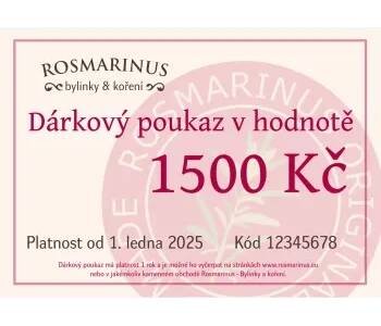 Dárkový poukaz 1500Kč (poštou) 