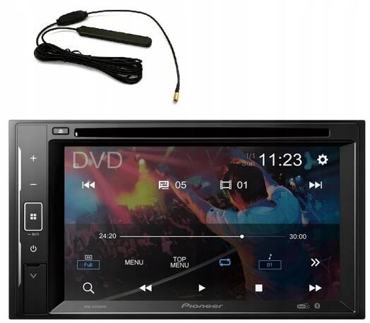 Autorádio Pioneer AVH-A240DAB 2-DIN + Aktivní anténa DAB/DAB+ pro autorádio Sony Kenwood JVC Pioneer