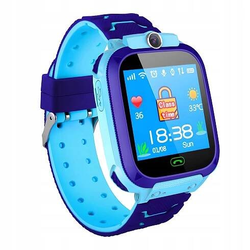 CHYTRÉ HODINKY PRO DĚTI GPS HODINKY SOS LOKÁTOR DĚTSKÝ MODRÝ SMART