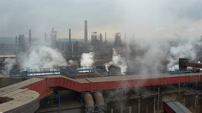 Pohled na závod ArcelorMittal v Ostravě-Kunčicích.