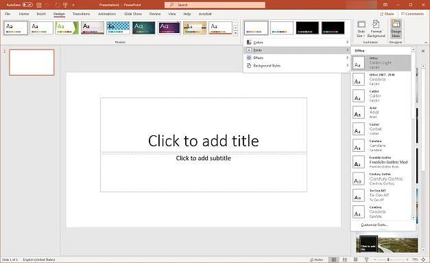 Změňte výchozí písmo v Microsoft Office 6