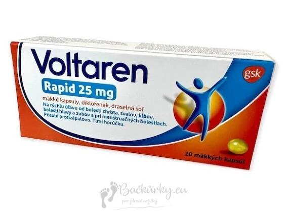 Voltaren Rapid 25 mg 20 měkkých tobolek - Bačkůrky.eu