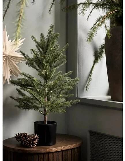 Umělý vánoční stromek NORDIC s LED osvětlením, 60 cm