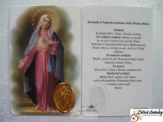 Korunka k neposkvrněnému srdci Panny Marie