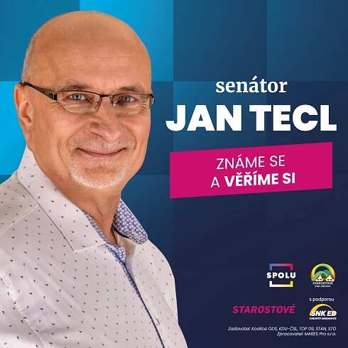 „Známe se a věříme si,“ říká ke své opětovné kandidatuře senátor Jan Tecl – Senátor Jan Tecl