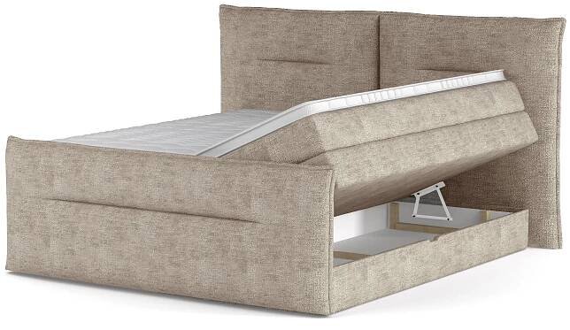 Postel boxspring ELMA hnědobéžová, 160x200 cm | Sconto