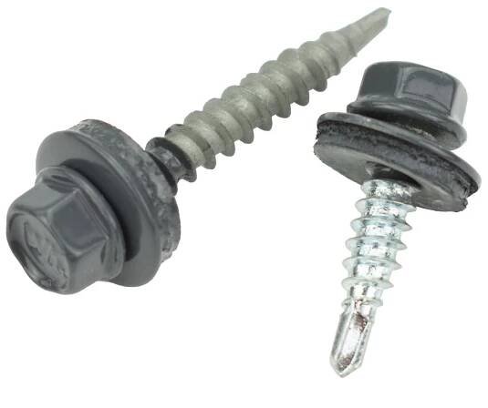 Šroub střešní + EPDM podložka, 4,8 x 20mm, grafitově šedá (RAL 7024), balení 200ks