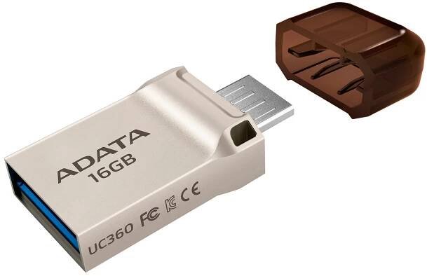 USB Flash ADATA UC360 64GB OTG MicroUSB/USB 3.1 (AUC360-64G-RGD) zlatý