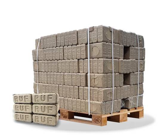 Dřevěné brikety RUF - HARD DUB paleta 720 kg - Hať | OKPaliva.cz