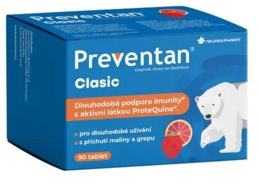 Neuraxpharm Preventan Clasic s příchutí maliny a grepu 90 tablet