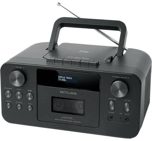 Radiomagnetofon s DAB+/CD MUSE M-182DB černý