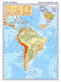 Jižní Amerika – příruční obecně zeměpisná mapa - Kartografie.cz