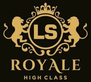 Golden Letter LS template logo Luxury gold letter with crown. Monogram ...