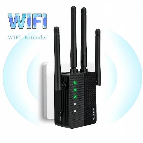 2024 Newest WiFi Extender Wireless Booster 1200Mbps Range Up To 9500 * And 35 Devices, Repeater * Amplifier With WAN/LAN Port Internet Booste