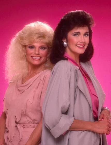 Loni Anderson and Lynda Carter in a promotional portrait for their short-lived 1984 show Partners in Crime