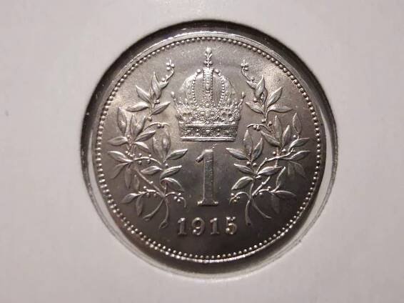 Stříbrná 1 koruna 1915 bz - Franz Josef I. | Aukro