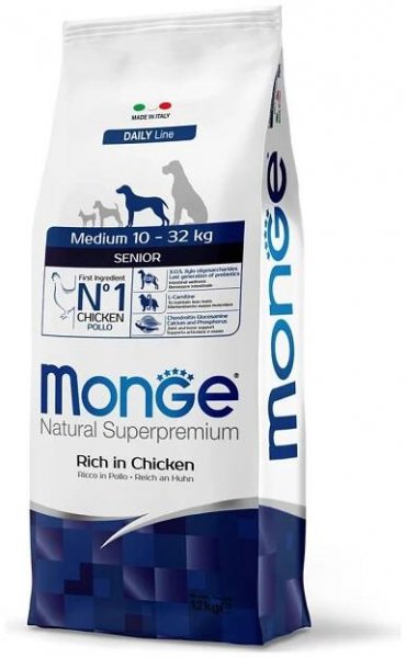 Mondge Dog Medium Senior Kuře rýže 12 kg