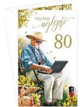 ARGUS Přání k narozeninám s klopou na peníze 80 15-6522c80