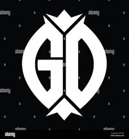 GO Logo monogram shield leaf crown element design template Stock Photo ...