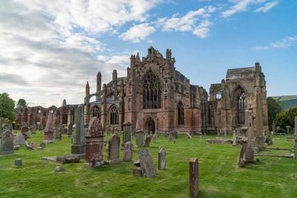 Melrose abbey, Skotsko — Stock obrázek