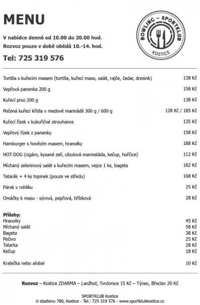 menu kveten 2021 | SPORTKLUB Kostice