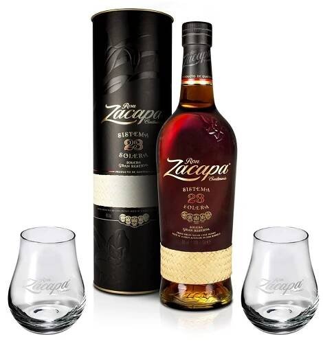 Ron Zacapa Centenario 23 Aňos 1l + 2x sklenička