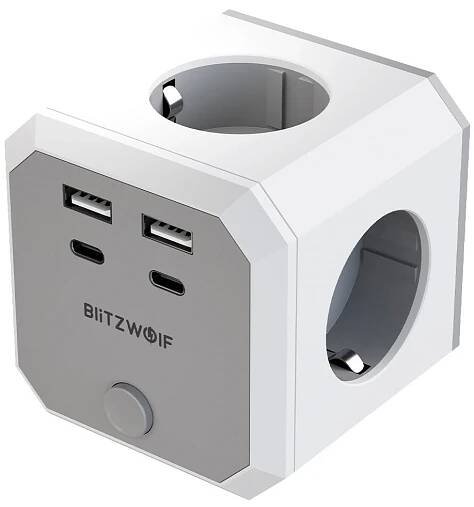 BlitzWolf BW-EC2 8-in-1 Power Cube (4xAC / 2 x USB-A / 2 x USB-C)