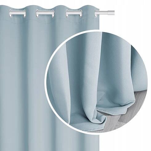 Spod Igły i Nitki Blackout zatemňovací závěs 140x250 bluektina připraven na průchodky Hold Blackout