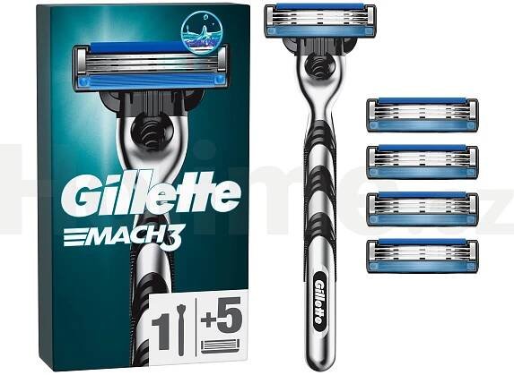 Gillette Mach3 holicí strojek + 5 hlavic