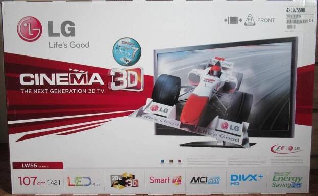 Smart 3D televize - TV LG 42LW5500 (42'' - 107 cm) vč. 3D brýlí - TV, audio, video