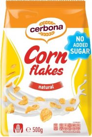 Cerbona Corn Flakes Kukuřičné vločky bez cukru 500 g