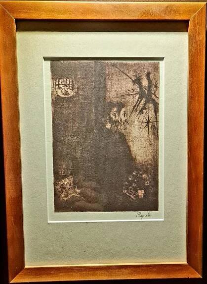 Bohuslav REYNEK, Don Quijote, suchá jehla, 33 x 24 cm, sign. PD tužkou - Výtvarné umění