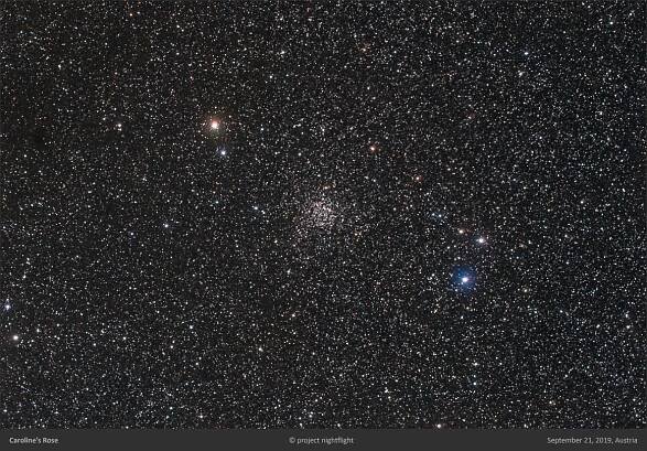 Open star cluster NGC7789 in constellation Cas