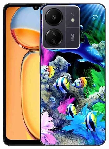 Gelový obal mmCase na Xiaomi Poco C65/Redmi 13C - mořský svět