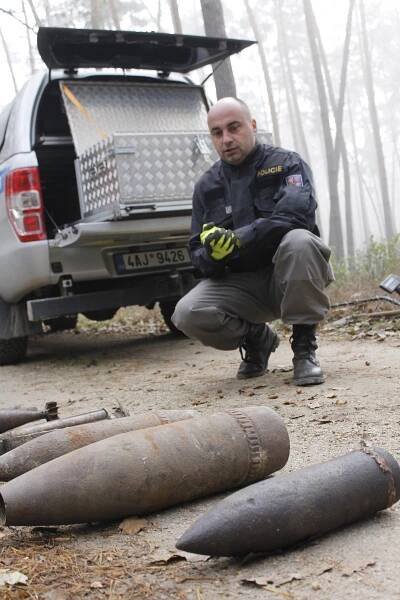 Pyrotechnici čistí Boří les, s detektory prochází pás za pásem