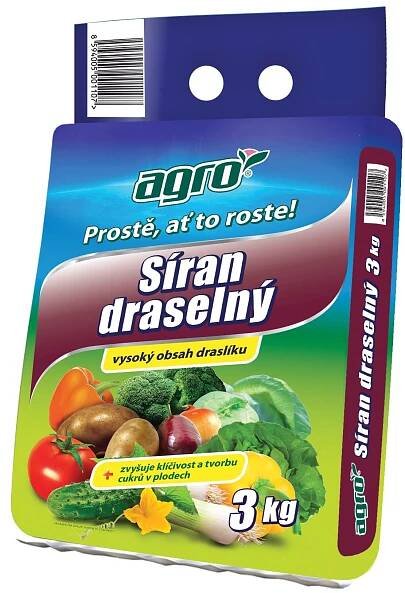 Agro Hnojivo síran draselný 3 kg