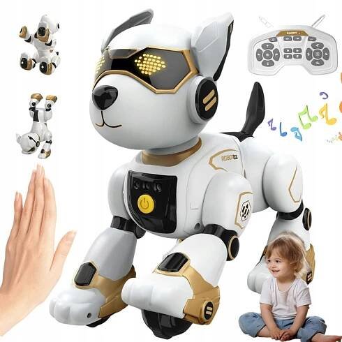 INTERAKTIVNÍ ROBOT DÁLKOVĚ OVLÁDANÝ PES TANČÍ HLASOVOU INTERAKCI, GESTA
