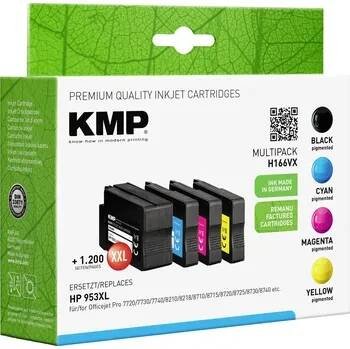 KMP Ink náhradní HP 953XL kompatibilní kombinované balení černá, azurová, purppurová, žlutá H166VX 1747,4005