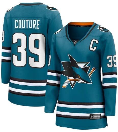 Women's San Jose Sharks Logan Couture Fanatics Teal Home Breakaway Player Jersey
