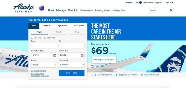 #Alaska Airlines’ desktop site clearly wins over their mobile site⁠—it has better aesthetics, answers more user questions, and focuses on the elements people use the most.