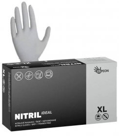 Nitrilové rukavice NITRIL IDEAL 100 ks, nepudrované, šedé, 3.5 g - Rukavice Espeon