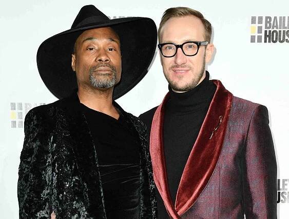 Billy Porter and Adam Smith attend 2019 Bailey House Gala & Auction at Pier 60, Chelsea Piers on March 07, 2019 in New York City